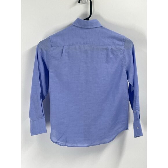 Crew Cuts Bundle of 3 Collared Shirts Long Sleeve Solid Check Plaid Blue Sz 8 - Picture 6 of 8